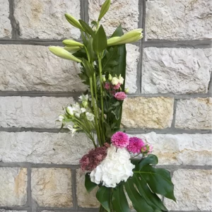 Bouquet de fleurs stylisé pastel