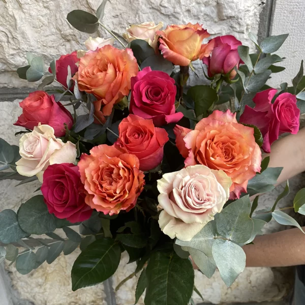 Bouquet de roses mélangés
