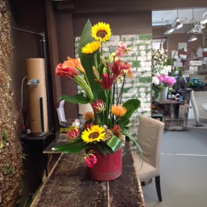 Arrangement floral stylisé oriental