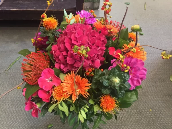 Arrangement florale rond oriental